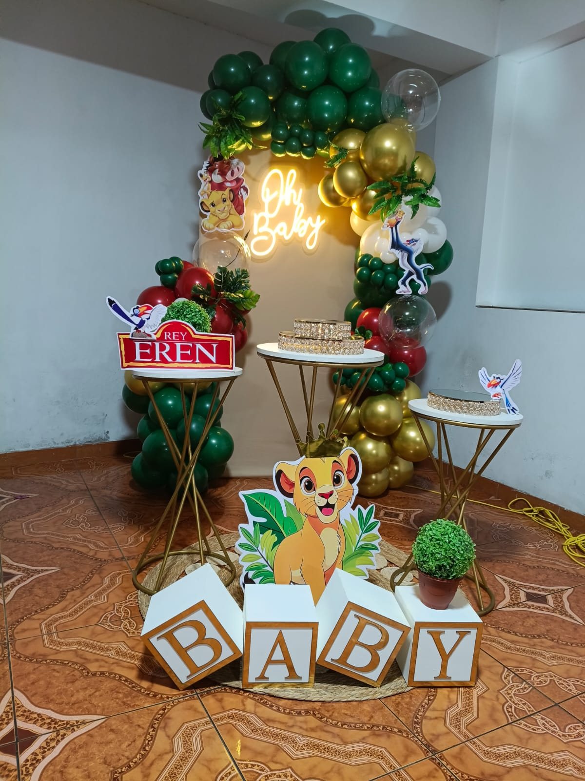 Temática Rey León realizado por Decoraciones ARILU