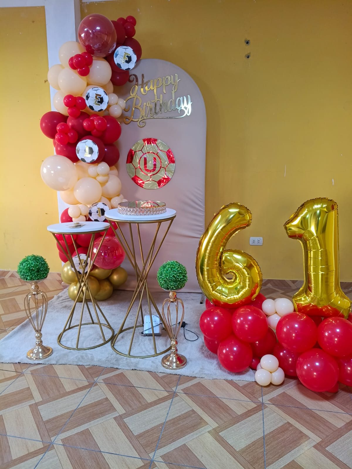 Cumpleaños 61 años realizado por Decoraciones ARILU