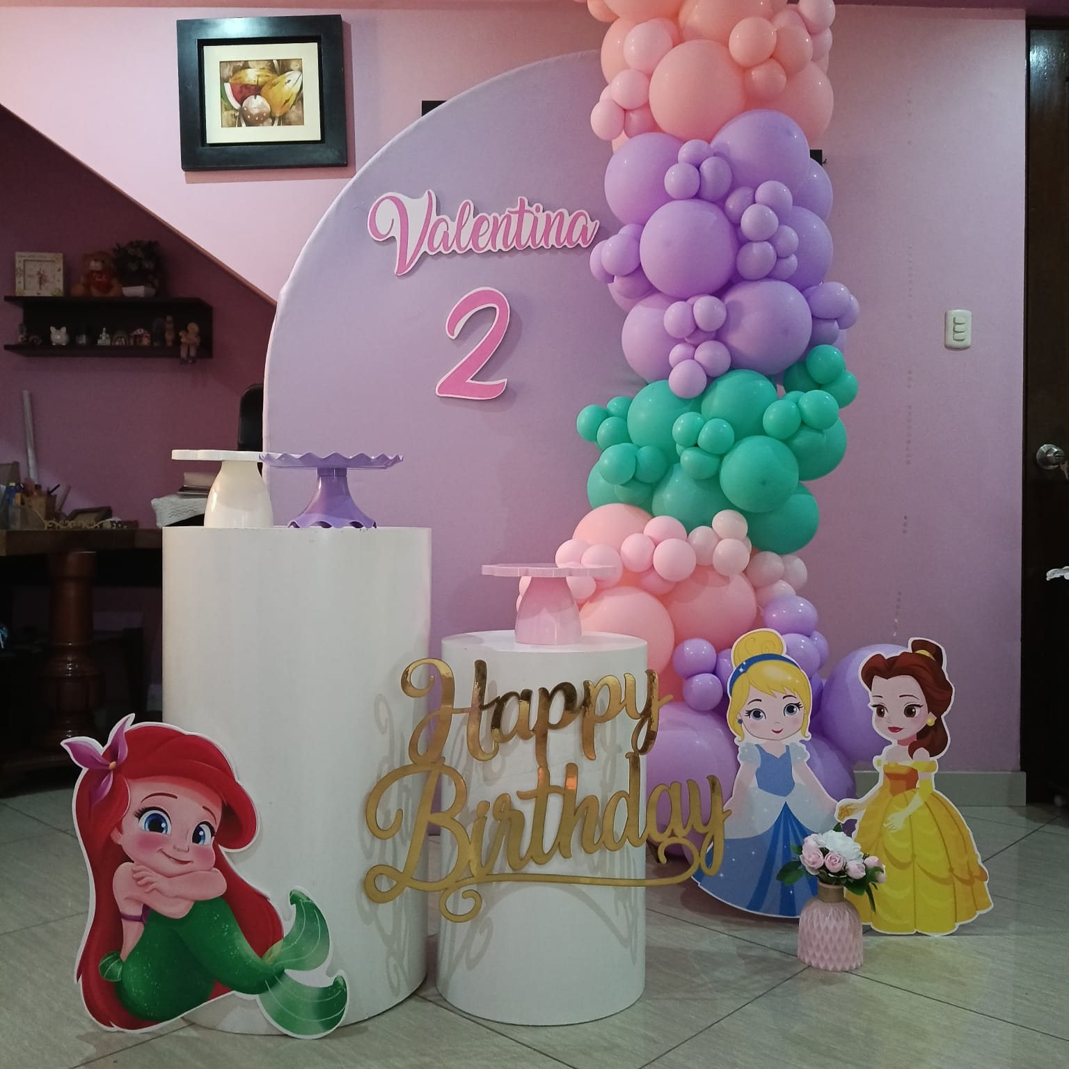Temática princesas realizado por Decoraciones ARILU